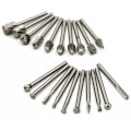 Miniatyrbillede 5 af 5: 20 stk. HSS roterende file sæt, wolframcarbid skærehoveder, 1/8'' (3 mm) skaft Dremel file bits til gør-det-selv træbearbejdning, udskæring, boring