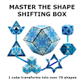 Miniatyrbild 2 av 5: 3D Rubiks kub transformationsbox gåva dekomprimering pedagogisk leksak variation av magnetisk Rubiks kub (blå)