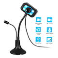 Miniatyrbilde 2 av 3: Drivfri USB Ekstern Digital Kamera HD Anker med Mikrofon Natt Syn Lys Datamaskin Video Live Online Kurs