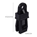 Miniatyrbillede 2 af 4: Presenningsclips 6 stk. Telt Teltclips til Camping Robust Låseclips, Sorte Teltstropper Plantestropper til markise, 8,5 3cm