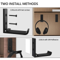 Miniatyrbillede 4 af 5: 2 stk. Foldbar vægmonteret hovedtelefonstativ, holdbart aluminium hovedtelefonholder til universal gaming headset, stativ leveres med hovedbåndsbeskyttelse