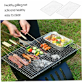 Pikkukuva 2 / 5: 45x30 cm BBQ Ruostumattomasta teräksestä valmistettu ritilä Ulkogrillin lisävarusteet