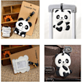 Pikkukuva 4 / 5: 4 kpl matkalaukkutagia, ihanat panda-matkalaukkutagit matkalaukuille, matkatunniste, matkatarvikkeet, nimi, osoite, puhelinnumero, matkamuistot miehille/naisille