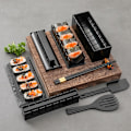 Miniatyrbilde 3 av 4: Sushi Maker Kit 10 stk, DIY Sushi Making Kit Roll Sushi Maker Risrullform med Bambus Sushi Roller Matte, Hjemme Sushi Verktøysett for Nybegynnere Enkelt Su