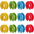 Miniatyrbild 1 av 5: Vindskyddande Hängarekrok 12 Stycken Silikon Anti-Hängare Fixerad Hängare Anti-Stopp Ring Fäste Spänne Klämmor för Inomhus Utomhus