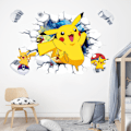 Miniatyrbillede 3 af 5: 3D Cartoon Wall Stickers Game Wall Decal Selvhæftende Wall Sticker til Pigeværelse Soveværelse Stue Kunst Hjem Indretning Størrelse：（40X60cm）