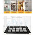 Miniatyrbillede 3 af 5: 2 stk. ventilationsrist, ventilationsrist i aluminiumslegering, sort rektangulær udluftning kan bruges til skabe, skoskabe, portaler