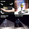Pikkukuva 3 / 5: Etulamppu Säästä 2 kpl Ladattava etulamppu Erittäin tehokas LED Redding Juoksu Juoksulamput Juoksu Lumiere Torchere Usb Jalkaisin Lapsi Bange Headl