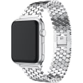 Miniatyrbillede 2 af 4: Sølv - Rem til Apple Watch 38mm, Rustfrit stål iWatch Rem 8mm, Smartwatch Rem til Apple Watch Series 3/2/1 38mm,.
