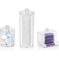 Miniatyrbillede 1 af 5: Makeup Organizer - Bomuldspindholder og multifunktionel cylindrisk opbevaringsboks med plastiklåg (Classic)