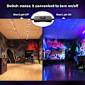 Miniatyrbillede 4 af 5: Sort UV-lys 48 W 72 RGB LED til scenebelysning, scenebelysning til galleri, kirke, bryllup, fødselsdagsfest