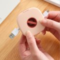 Miniatyrbilde 2 av 4: Annen lagring Datakabel oppbevaringsboks, bærbar winder, multifunksjonell datakabel oppbevaringsboks (rosa)