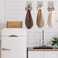 Miniatyrbild 4 av 5: Set med 3 kökshanddukar för badrum, dekorativa handdukar, korallmikrofiberhanddukar, söta handdukar, torka händerna omedelbart (mörk C