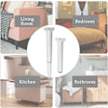 Miniatyrbillede 5 af 5: Sæt med 4 robuste og justerbare metalben til borde, senge, sofaer (25-42 cm, hvid)