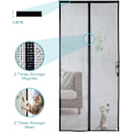 Miniatyrbilde 2 av 5: Magnetisk myggnetting for dør (100x210, svart)