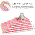 Miniatyrbillede 3 af 5: Super blød kæledyrsseng (hund/kat) med sødt print | Dobbeltsidet uldkassemadras | Maskinvaskbar kæledyrsmadras (Pink)