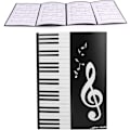Miniatyrbild 4 av 5: Mapp för noter, musikmapp i A4-format med 4 sidor, svart mapp för noter, pianomapp för förvaring av noter