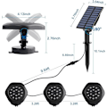 Miniatyrbilde 5 av 5: Solcelledambelysning, (3 frontlykter) RGB solcelledambelysning nedsenkbar belysning med IP68 vanntett, fargeskiftende RGB solcelledambelysning for akvarium