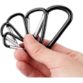 Miniatyrbillede 4 af 5: Aluminium Karabinhage Nøglering 2.4 Tommer Karabinhage Nøglering Sort (10 stk)