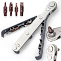 Pikkukuva 1 / 5: Mini magneettinen räikkäavain, oikean kulman Phillips-magneettimeisseli hankaliin tiloihin, 134 mm, 1/4\"