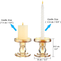 Miniatyrbilde 3 av 5: Glass Lysestake Pillar Lysestake, Dekorative Lysestaker Sett med 3, for Formelle Begivenheter, Bryllup, Kirke, Feriedekor, Midtpunkt på Bordet