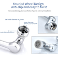 Miniatyrbild 5 av 5: (Silver) 1 st, 360° Swivel Aerator, Swivel Extension Kranförlängare med Stänkskydd, M20 M22 M24 Kök Badrum Aerator