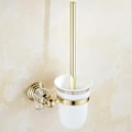 Pikkukuva 5 / 5: Metallinen WC WC WC WC kiillotetulla lasilla ja kultaisella designilla, WC-tarvikkeet, WC-tuki ja kultainen kylpyhuoneen viimeistely