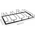 Miniatyrbild 2 av 5: Candyse hängande glasställ med 4 skenor, för 8-12 glas, 40 x 22,5 x 5,5 cm, för barer, vinkällare, kök (4 skenor)