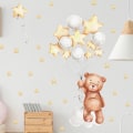 Pikkukuva 4 / 5: Lastenhuoneen sisustustarra - Keltainen, sarjakuvatarra, DIY-seinäjuliste, kuori ja liimaa taidetarrat lapsille ja lastentarhan sisustukseen