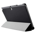 Miniatyrbillede 4 af 5: (Sort) til Samsung Note 10.1 2014 udgave læderetui - SM-P600/P601/P605, håndledsremholder, stødsikkert TabS7FE, roterer vandret og lodret