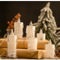 Miniatyrbilde 5 av 5: 1 stk. flammefri stearinlys, batteridrevet LED-stearinlys med juletema for julegave, juledekorasjon