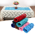 Pikkukuva 5 / 5: Viole hemin De Table Felt Openwork Floral Design Table Mat Mat Hollow Flower Felt Placemat Vintage Placemat Heat Resistant Table P