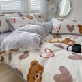 Miniatyrbild 4 av 5: 3-delad ultra-mjuk, lättskött design sommar sängkläder queen comforter set Kudde kudde med dragkedja stängning 4 hörnband