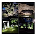 Miniatyrbilde 4 av 5: Utendørs solcelled spotlight, LED solcellelys vanntett IP67, 6500K justerbar solcelled spotlight med 2 lysmoduser, kaldt lys for hage, gårdsplass, driv