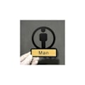Miniatyrbild 3 av 5: Toalettskylt symbol för män och kvinnor, toalettdörrpanel akryl nummer, skyltning av WC hus badrum, Män Kvinnor Mural Platta Mural
