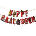 Miniatyrbild 3 av 5: 1 st Halloween-flagga dekoration kreativ hängande (slumpmässig stil)