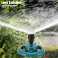 Miniatyrbild 2 av 5: Trädgårdssprinkler, 360-graders roterande grässprinkler, stor yttäckning, vattensprinkler med automatisk rotation för trädgård