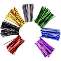 Miniatyrbild 1 av 4: 700 Pack Metallic Twist Ties Färgglada slipsar för cellofanpåsar Fest Cello Cake Pops 7 färger
