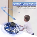 Miniatyrbillede 3 af 5: Håndstyret minidrone, flyvende boldlegetøj, mini spinnerdrone med 360° roterende og skinnende LED-lys, lille helikopter UFO indendørs udendørs sjov f