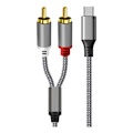 Pikkukuva 3 / 5: Lightning - RCA -äänisovitin, Stereo Y -jakajasovitin joillekin iPhoneille ja iPadeille tehovahvistinta, autoa, kotiteatteria ja kaiutinta varten