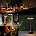 Miniatyrbilde 4 av 5: Trådløs bordlampe - Vanntett, dimbar og oppladbar skrivebordslampe, LED-bordlampe i metall, bærbar nattbordslampe, batteridrevet nattlys for seng