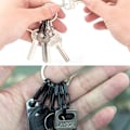 Miniatyrbillede 3 af 5: Mini karabinhage, nøgle karabinhage til campingplads, Mousqueton clip (10 stk. sort)