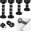 Miniatyrbillede 1 af 5: 4 stk. (sort) Anti-Shake Justerbar Gevind Senge Rammer, 42mm-110mm, Justerbar Hovedgærde Tårn til Seng, Garderobe, Sofa, Hovedgærde