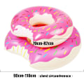 Miniatyrbild 2 av 5: 2 st Badringar Flytande Badring Uppblåsbar Boj Rosa Badring Poolboj för Vuxna och Barn Sommarboj Vattenleksak Poolparty (Donut Mönster)