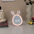 Miniatyrbild 2 av 5: Väckarklocka för barn, söt kanin digital klocka med LED nattlampa 6 ringsignal sömn träningsklocka, sovrum rese väckarklocka (Färg: Rosa)