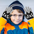 Miniatyrbild 3 av 4: Barnens vintervarma stickade mjuka handskar söta katt varma helfinger elastiska handskar utomhus skoluniformer för pojkar och flickor för dagligt bruk