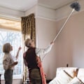 Miniatyrbillede 5 af 5: Mikrofiber teleskopisk fjer til spindelvæv - børste til højt loft - Stribet resistent - vaskbar, foldbar - 250 cm - Rengøringsværktøjer til hjemmet