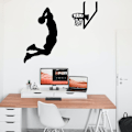Miniatyrbild 3 av 4: Väggdekaler för pojkrum - Basketmönster - 61 x 51 cm