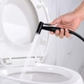 Miniatyrbillede 4 af 5: Bærbar håndsprøjte i rustfrit stål med G1/2\" T-ventil og 1,5 m slange + holder (sort)