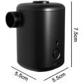 Miniatyrbilde 5 av 5: Bærbar luft pumpe, elektrisk luftmadrass pumpe for oppblåsbare med 3000mAh batteri, mini inflator pumpe med 4 dyser, USB oppladbar rask til å blåse opp/ tømme for basseng flyter, svømmering, svart